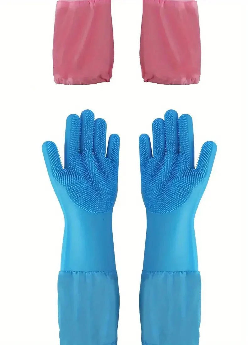 Bathing Gloves Extra Long Gentle